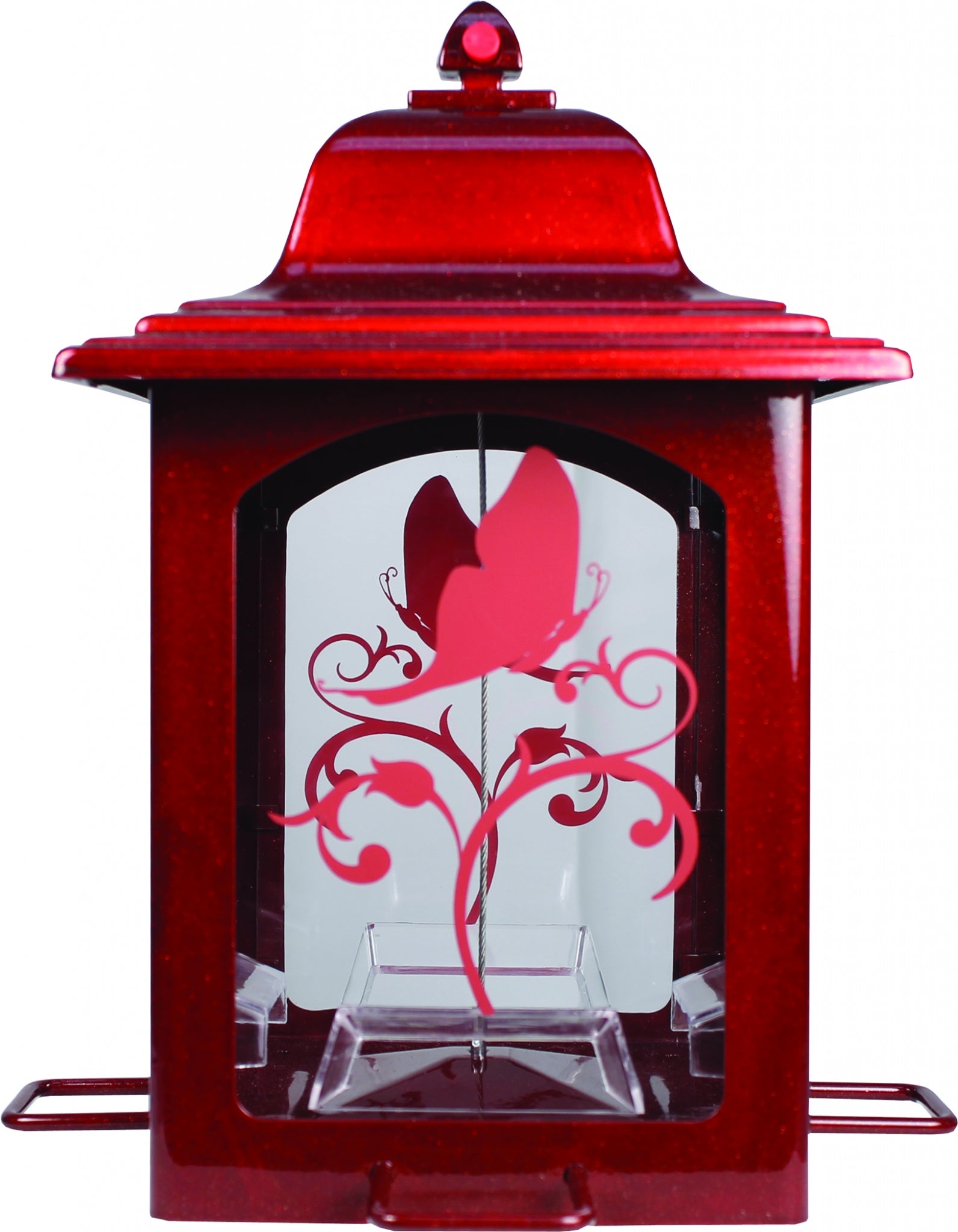 Lantern Bird Feeder 3 Lb Red