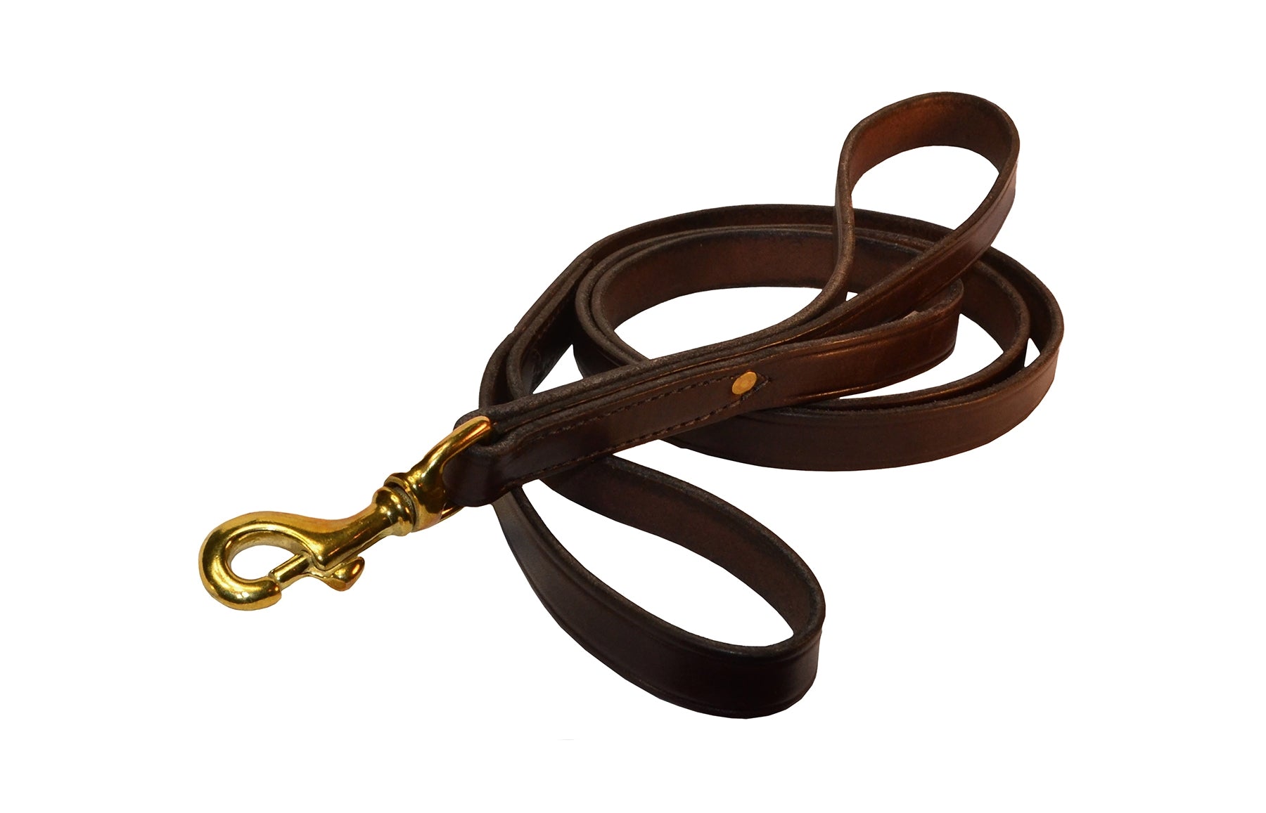 Perris 3/4 Leather Dog Safety Leash - 5 5ft Havana