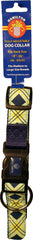 Ribbon Overlay Adjustable Dog Collar 1x18-26 Blue