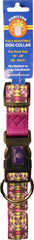 Ribbon Overlay Adjustable Dog Collar 5/8x12-18 Ppl