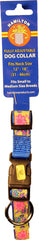 Ribbon Overlay Adjustable Dog Collar 5/8x12-18 Grn