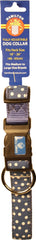 Ribbon Overlay Adj Dog Collar 1x18-26 BluPolkaDots