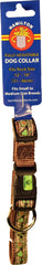 Ribbon Overlay Adj Dog Collar 5/8x12-18 GrnNeonPas
