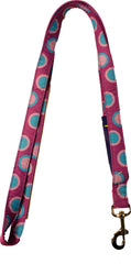 Ribbon Overlay Single Thick Dog Lead - Circles