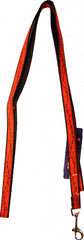 Ribbon Overlay Single Thick Dog Lead - Red Barbed Wire