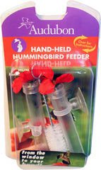 Audubon Hand Held Hummingbird Feeder Red Clear