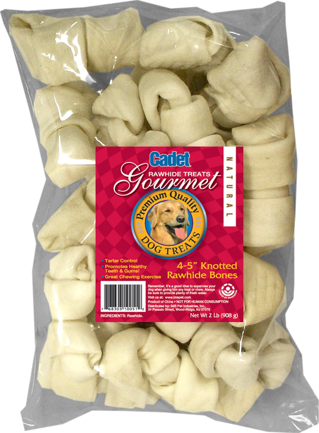 Cadet Rawhide Knotted Bone Value Pk-Plain 2lb