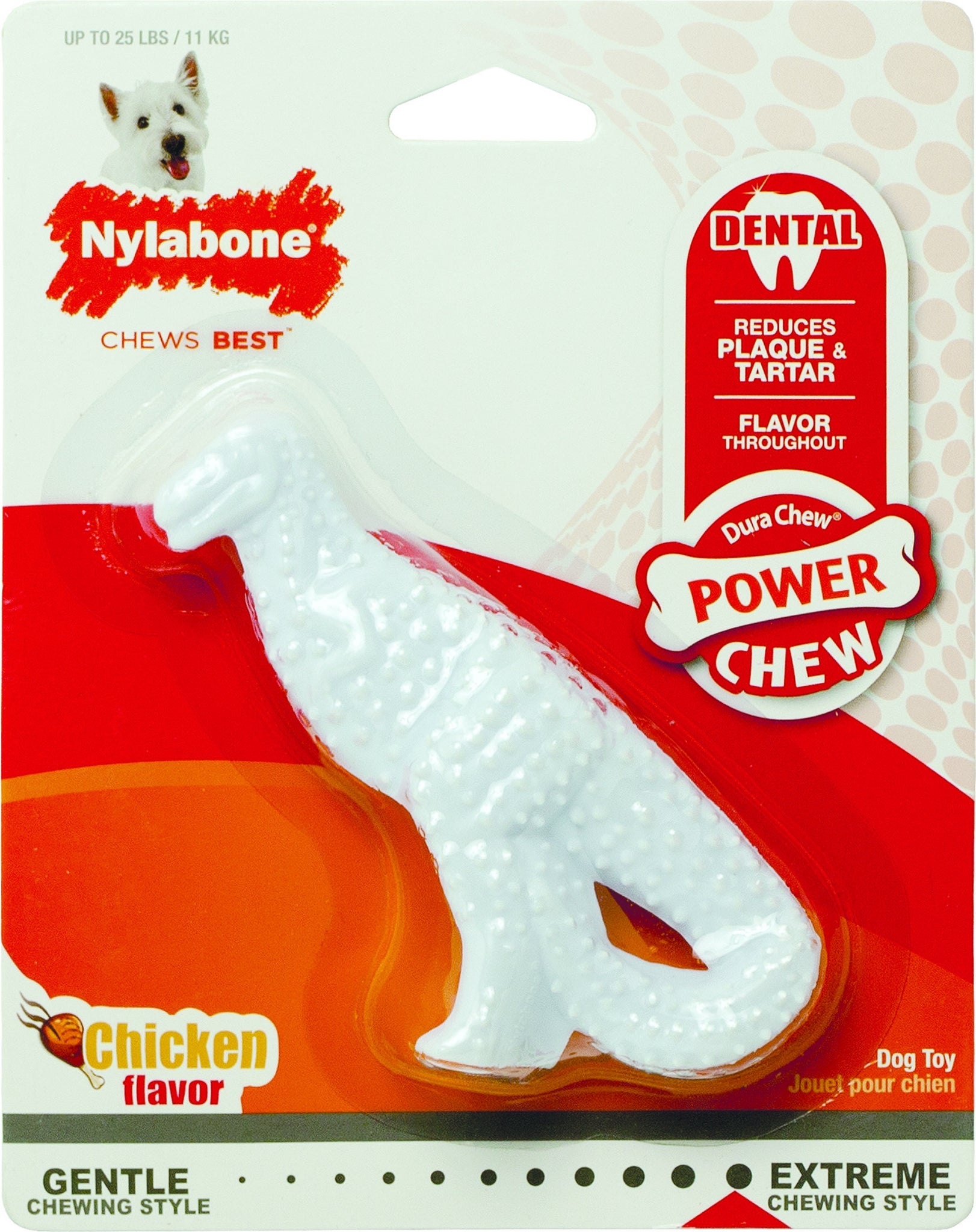 Nylabone Dura Chew Dental Dino Regular Chicken