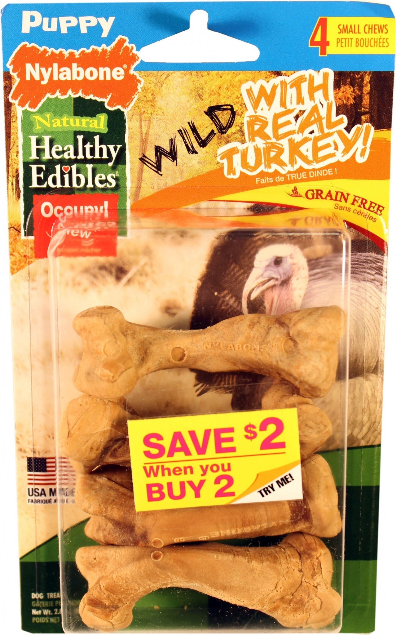 Nylabone Healthy Edibles Wild Puppy LG Turkey