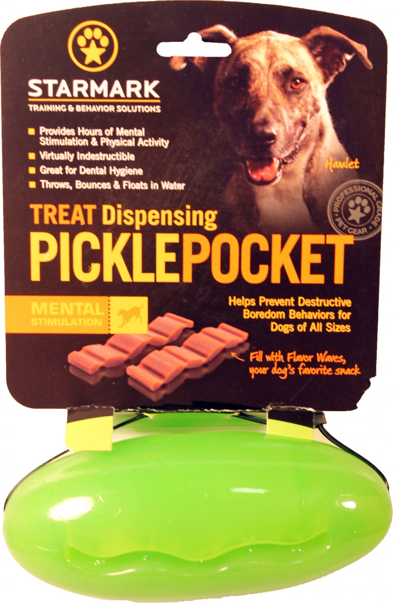 StarMark Pickle Pocket Treat Dispensing Dog Toy