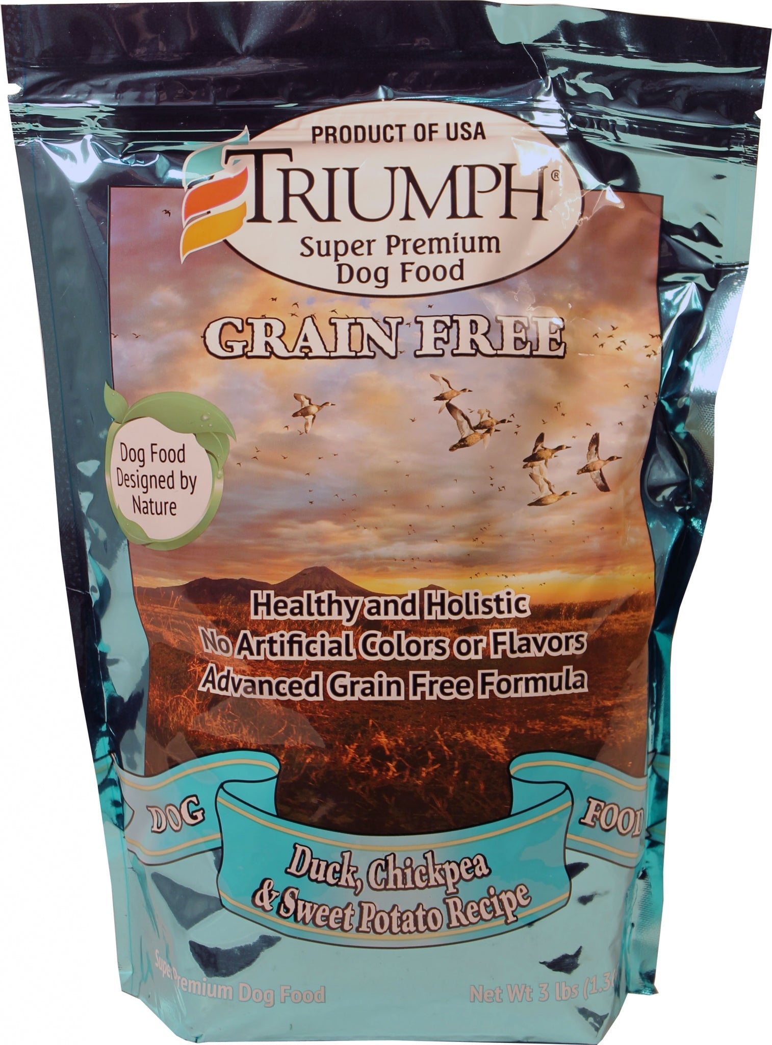 Triumph Grain Free Recipe Dog Food 3lb Duck