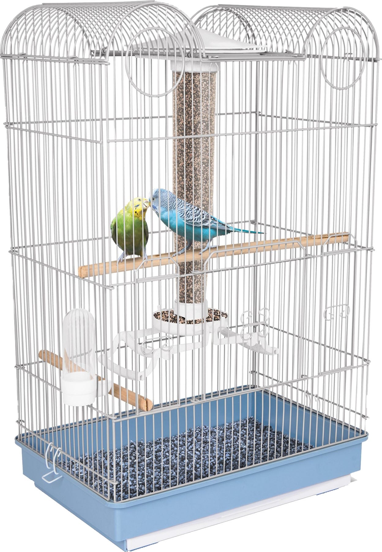 Bird Central Parakeet/Finch Cage Blue/White