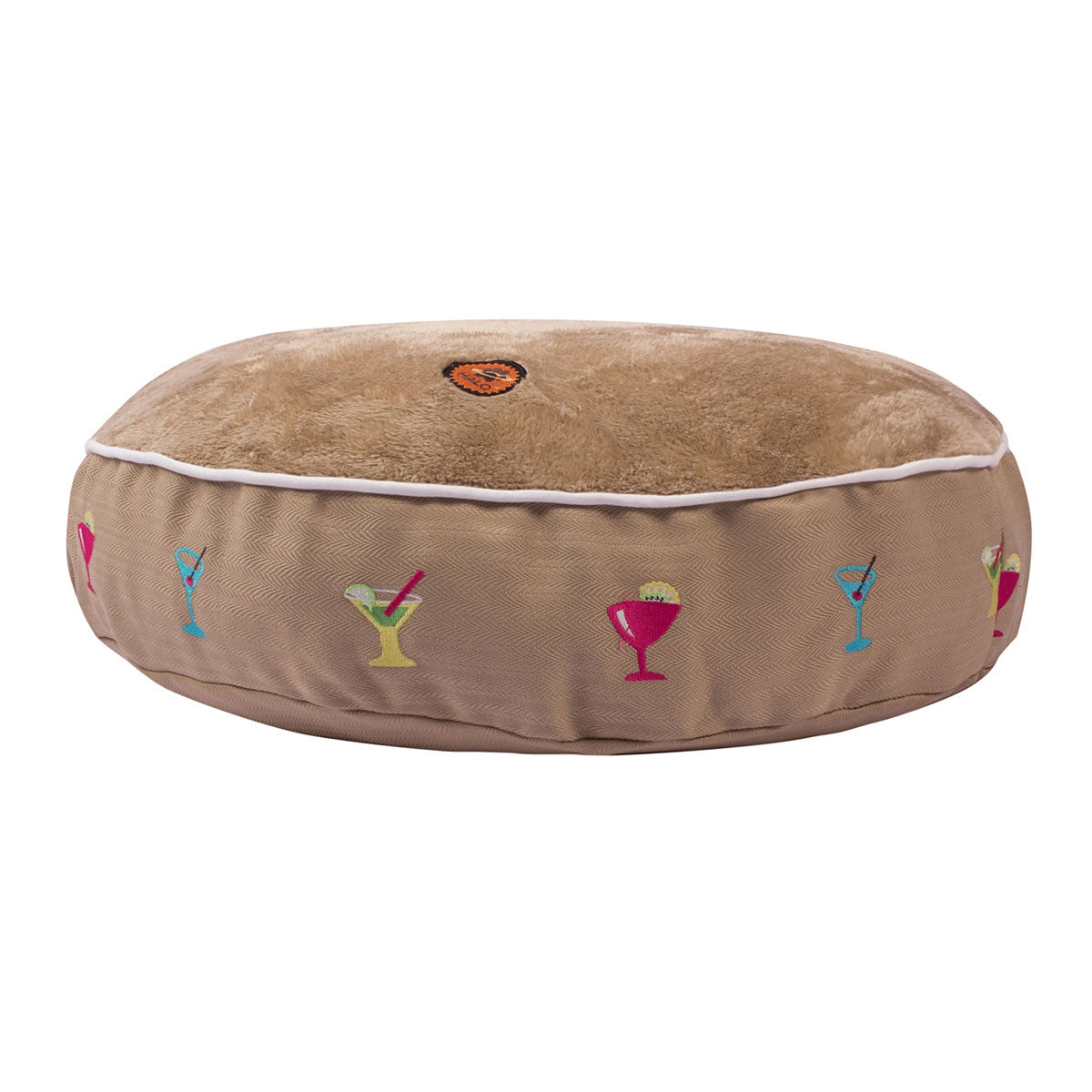 Halo Martinis Safari Round Dog Bed