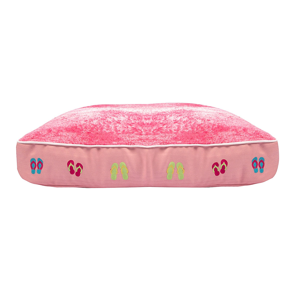 Halo Flip Flops Pink Rectangular Dog Bed