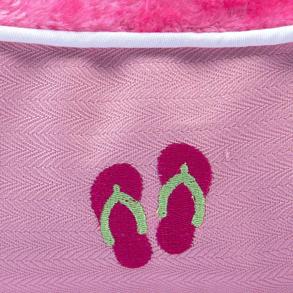 Halo Flip Flops Pink Rectangular Dog Bed