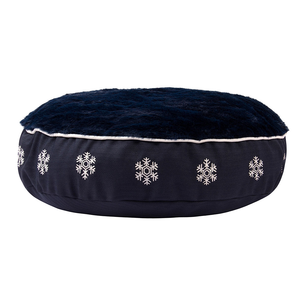 Halo Snowflake Round Dog Bed