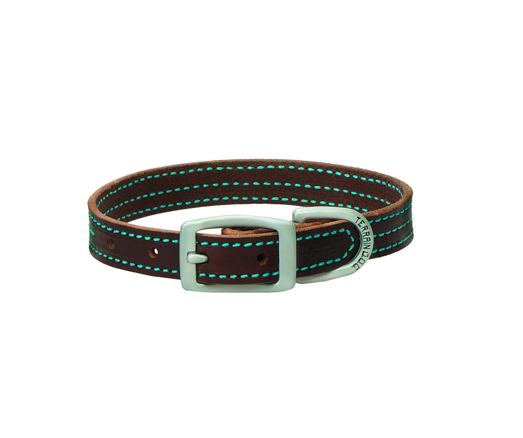 Weaver Terrain Dog Contrast Stitch Straight Collar