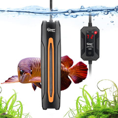 hygger 100W Aquarium Heater, Quartz Fish Tank Heater with LED Digital Display Thermostat Controller for 5-26 Gallon Freshwater Saltwater Tank