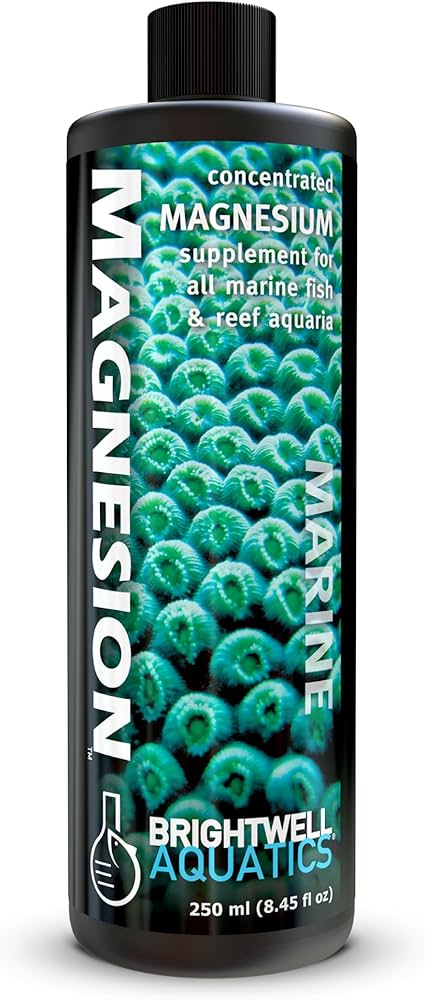 Brightwell Aquatics Magnesion Liquid Salt Water Conditioner - Concentrated Magnesium Supplement For Reef and Marine Aquariums, 8.45 fl oz