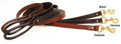 Tory Leather Plain Creased Leather Dog Leash With Rolled Hand Hold
