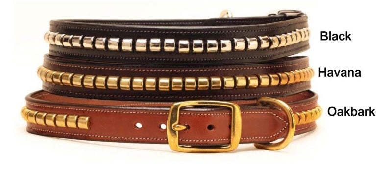 Tory Leather Leather Clinchers Dog Collar