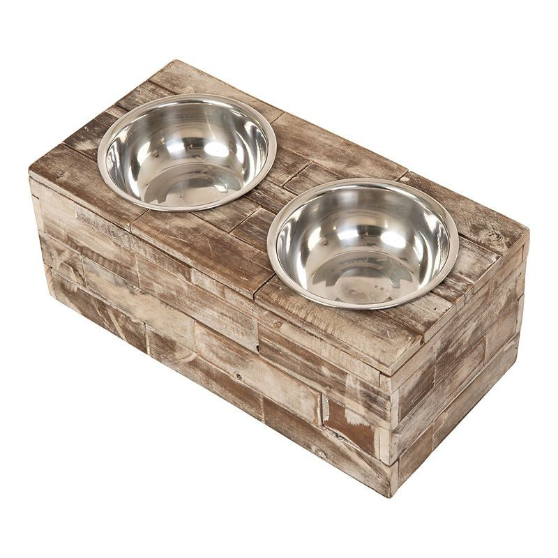 Huntley Elevated Pet Stainless Steel Double Bowl Feeder