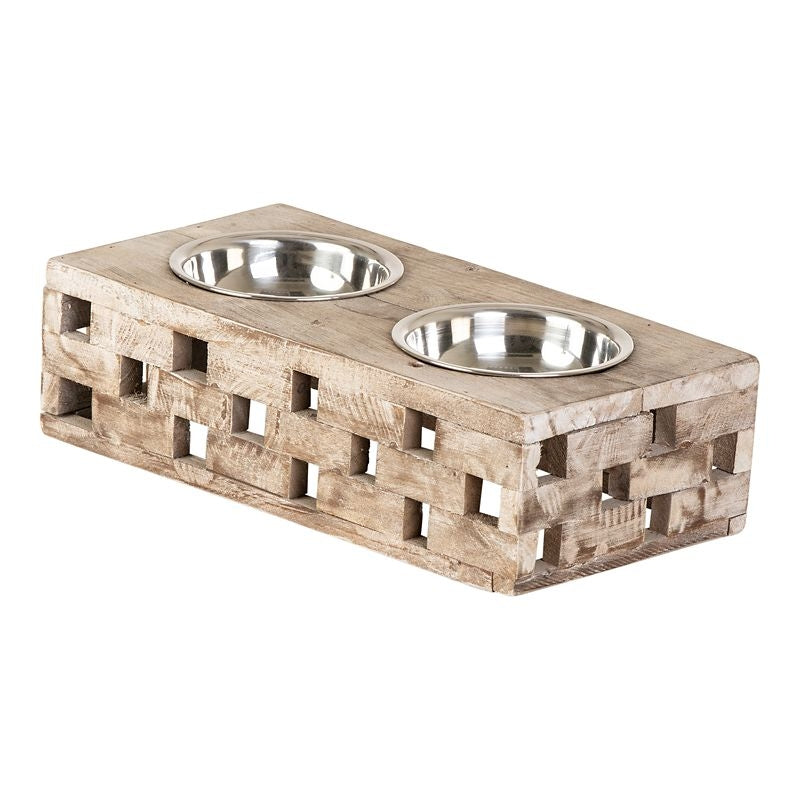 Huntley Elevated Pet Stainless Steel Double Bowl Feeder