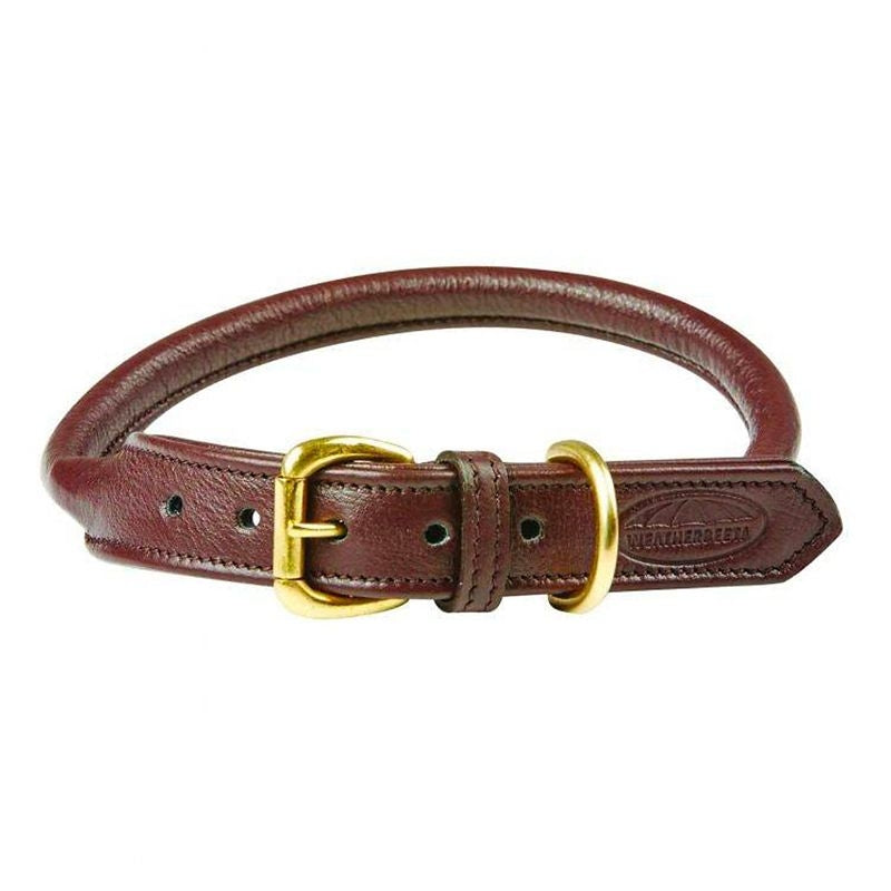 Weatherbeeta Rolled Leather Dog Collar