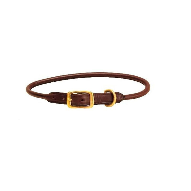 Tory Leather Rolled Leather Dog Collar