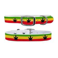 C4 Dog Collar Rasta Weed Collar