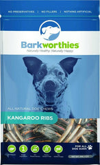 All Natural Kangaroo Ribs Dog Chew Brown 5 Oz.