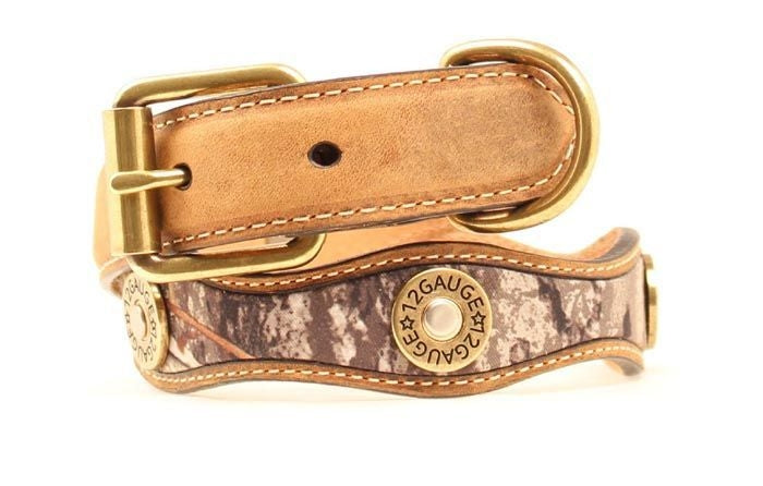 Double Barrel Scallop Shotshell Dog Collar