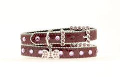 Blazin Roxx Croco & Crystal Dog Collar