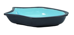 SPOTVienna Fishy Cat Dish 7in Blue