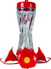 Audubon Swirled Glass Hummingbird Feeder 8oz