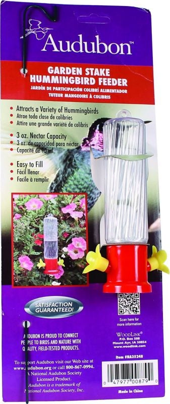 Audubon Garden Stake Mini Hummingbird Feeder 3Oz.