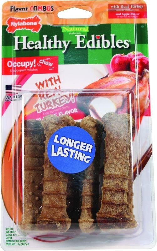 Nylabone Healthy Edibles Combo Turkey & Apple