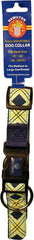 Ribbon Overlay Adjustable Dog Collar 1x18-26 Blue