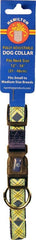 Ribbon Overlay Adjustable Dog Collar 5/8x12-18 Blu