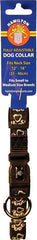 Ribbon Overlay Adj Dog Collar 5/8x12-18 ChalkPasBk
