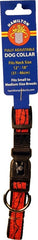 Ribbon Overlay Adj Dog Collar 5/8x12-18 Red