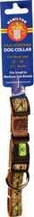 Ribbon Overlay Adj Dog Collar 5/8x12-18 GrnNeonPas