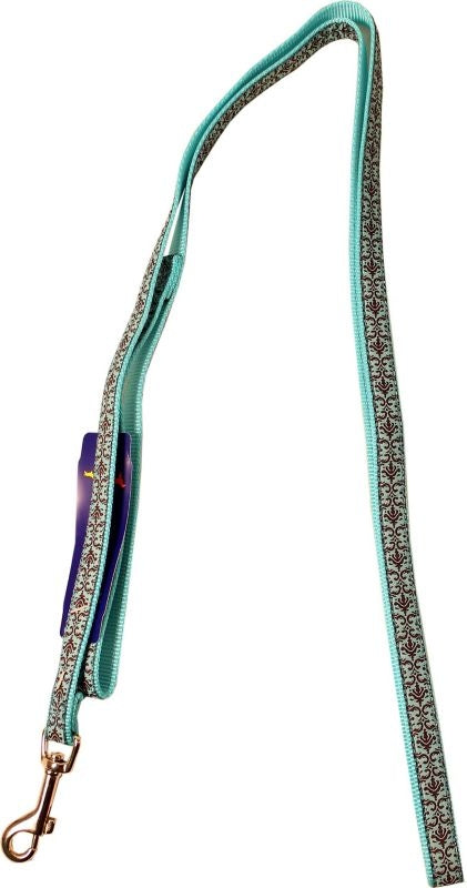 Ribbon Overlay Single Thick Dog Lead - Blue
