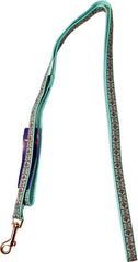 Ribbon Overlay Single Thick Dog Lead - Blue