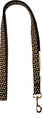 Ribbon Overlay Single Thick Dog Lead 5ft Bk