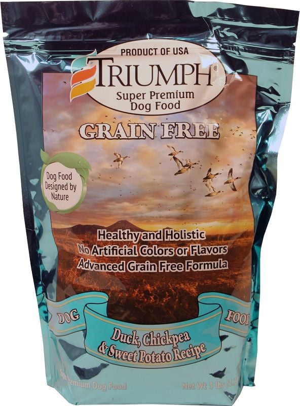 Triumph Grain Free Recipe Dog Food 3lb Duck