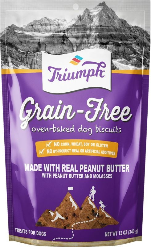 Triumph Grain Free Dog Biscuits 12oz Peanut Butter