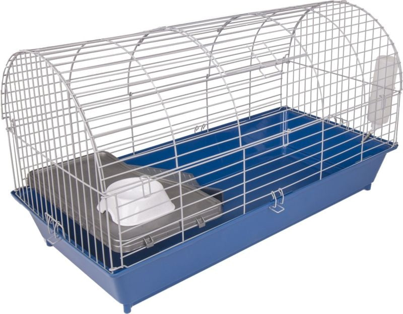 Small Animal Round Roof Cage 35 Blue Silver