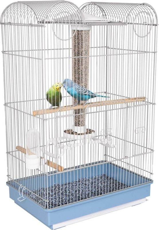 Bird Central Parakeet/Finch Cage Blue/White