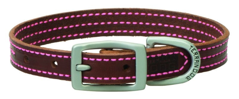 Weaver Terrain Dog Contrast Stitch Straight Collar